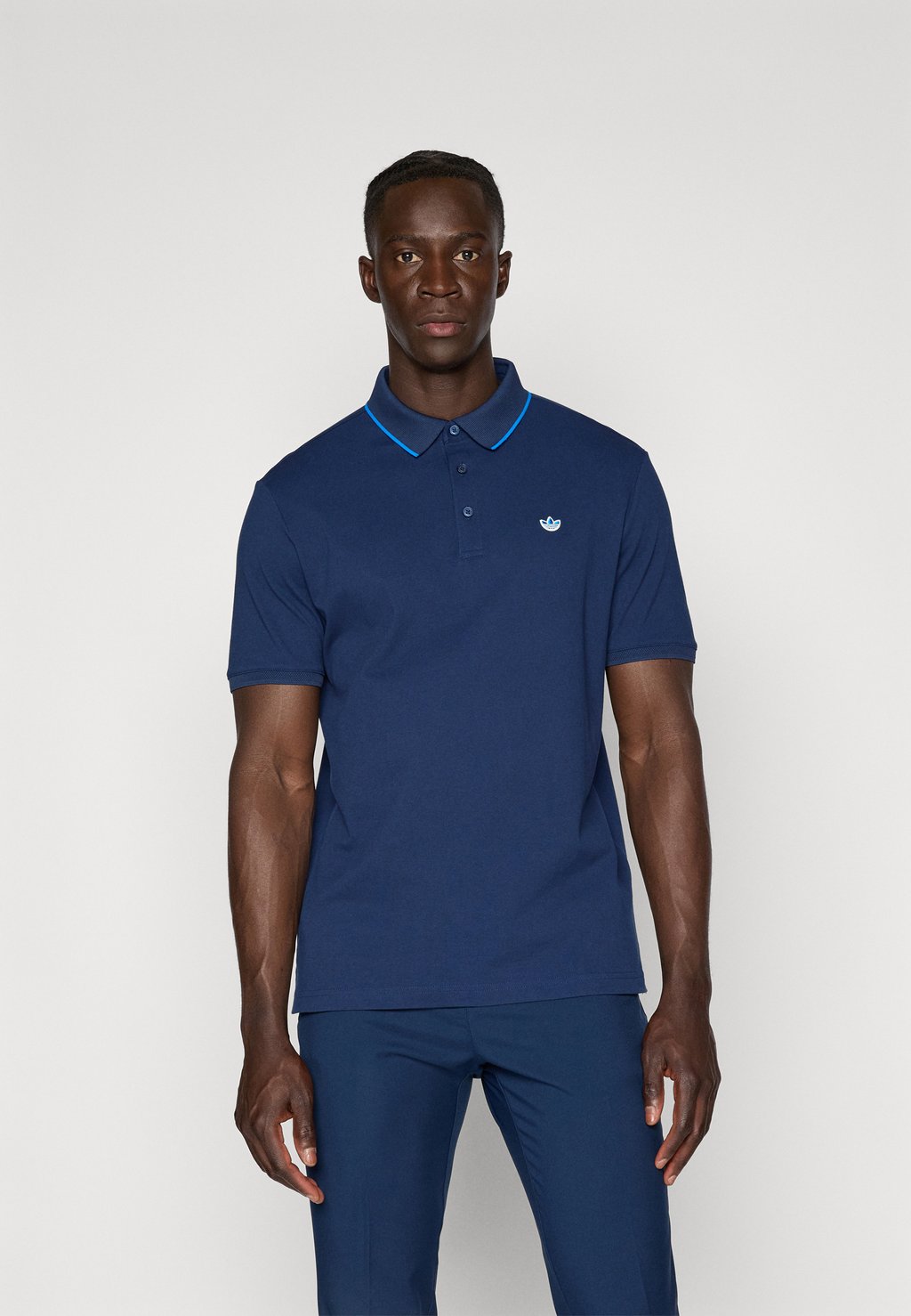 

Поло SOLID Adidas Golf Originals, темно-синий