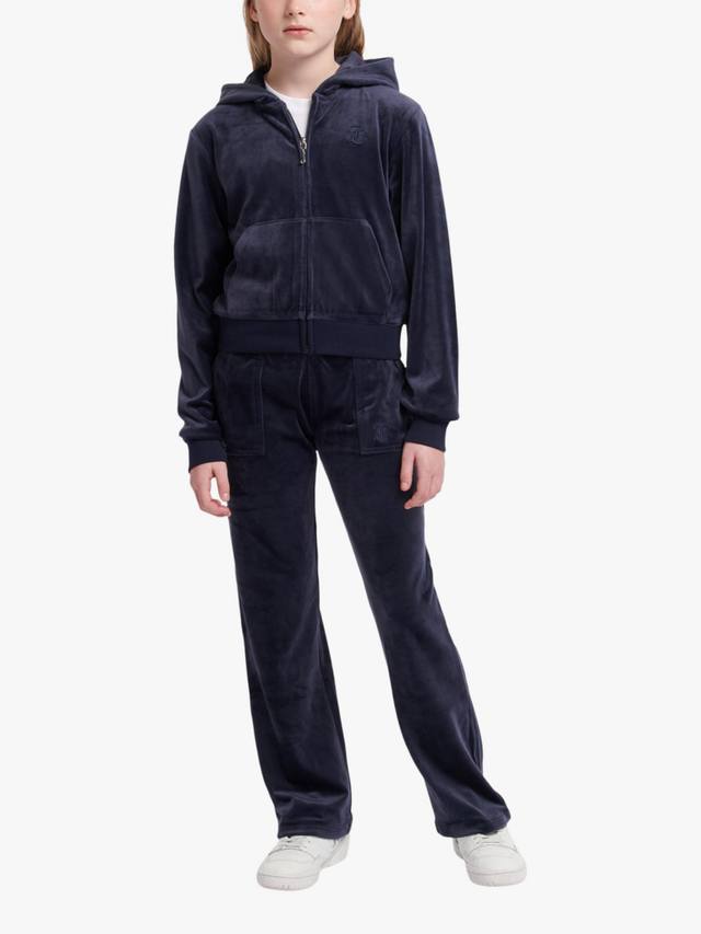 Детская велюровая худи с молнией в тон Juicy Couture, Night Sky — фото 2
