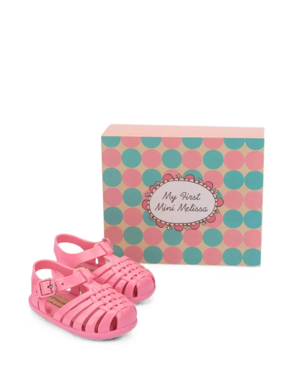 Сандалии с застежкой-пряжкой и ремешком для ношения Mini Melissa, розовый — фото 4