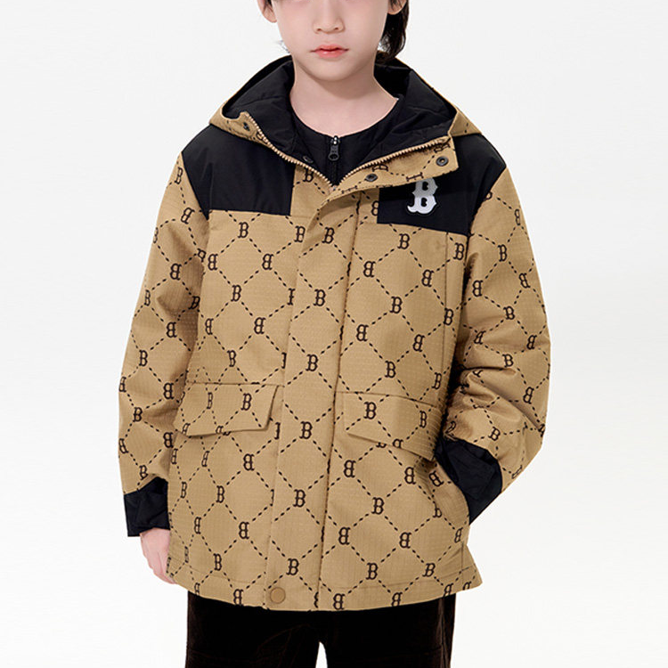 Детский комплект куртка 2 Piece Set MLB KIDS, бежевый желтый — фото 4