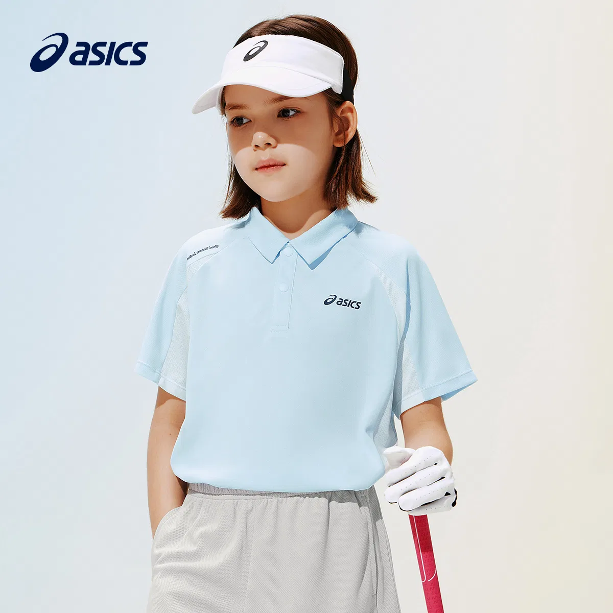 Поло для детей ASICS Light Blue — фото 4