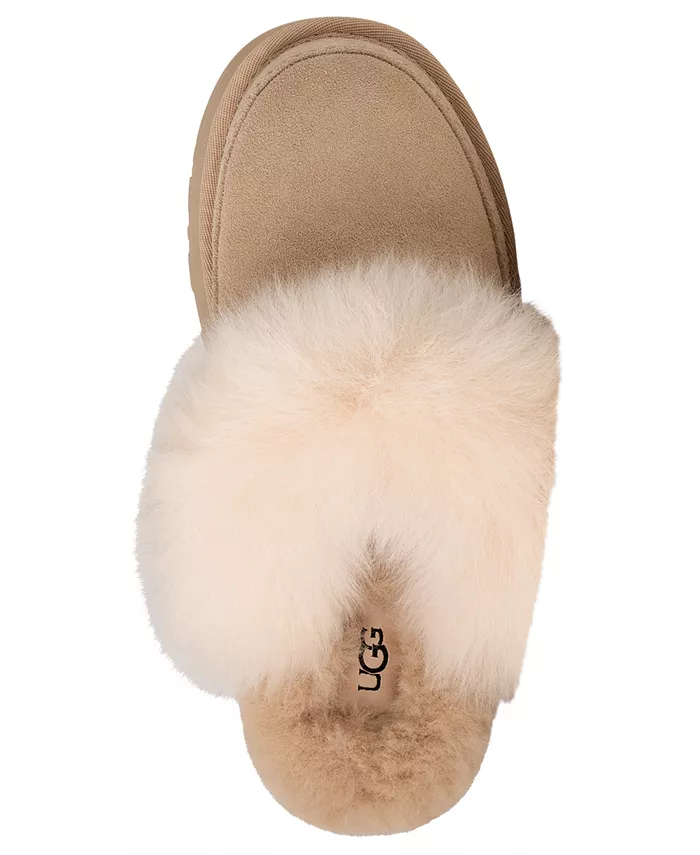 Женские тапочки UGG Disquette Chalet с круглым носком Ugg, загар/бежевый — фото 4