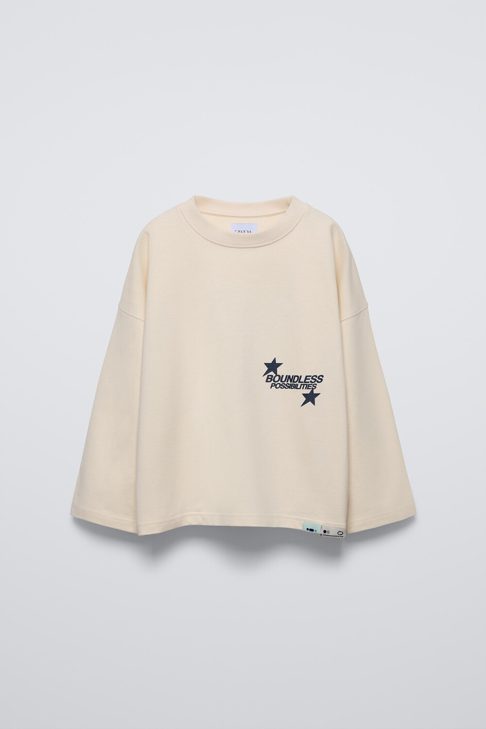 

Футболка с лозунгом ZARA, экрю