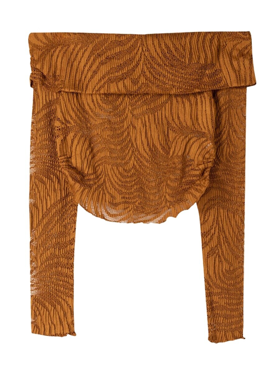 

Лонгслив Bershka Shirt, цвет brown/cognac