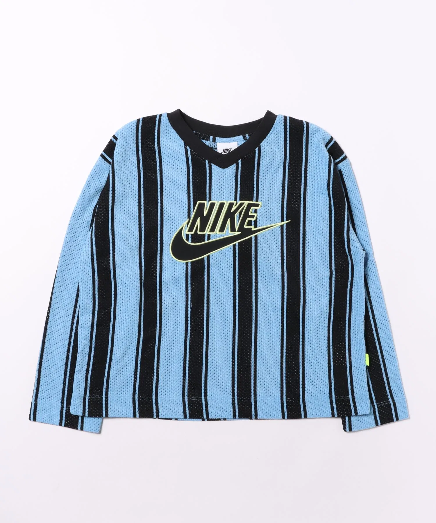 Детская футболка NIKE K NSW MESH JERSEY LS TOP сине-чёрная