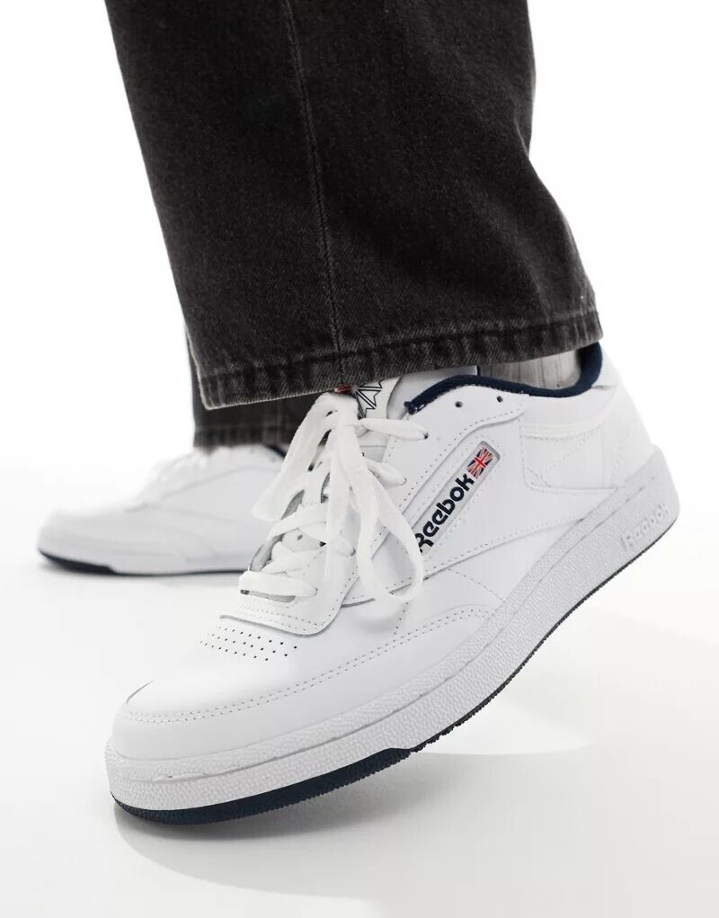 

Бело-синие кроссовки Reebok Club C 85, Синий, Бело-синие кроссовки Reebok Club C 85