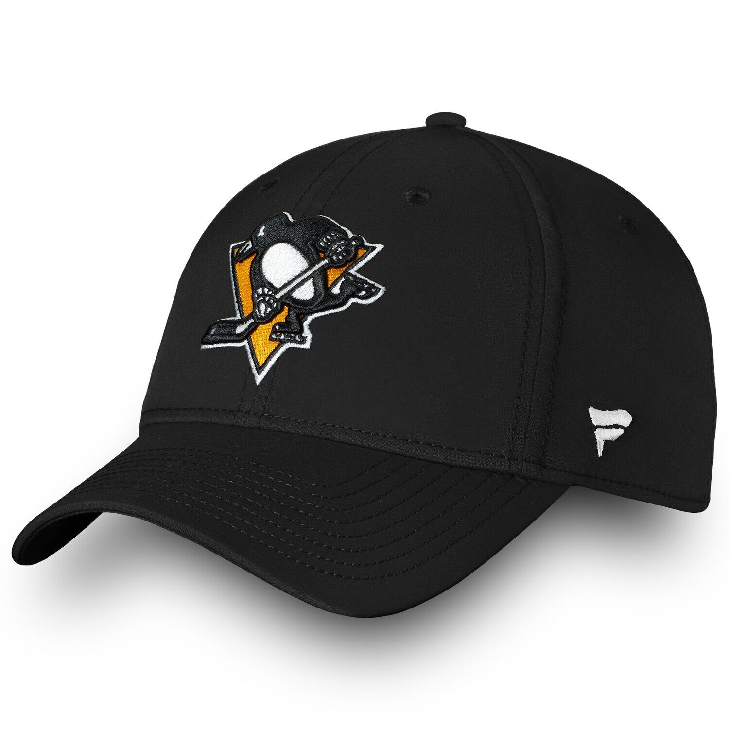 

Мужская черная кепка с логотипом Fanatics Pittsburgh Penguins Core Elevated Speed ​​Flex