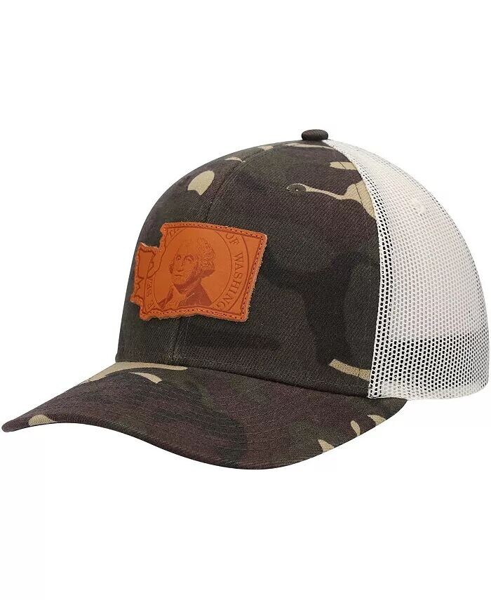 

Мужская камуфляжная кепка с нашивкой Washington Icon Woodland State Snapback Trucker Snapback Local Crowns