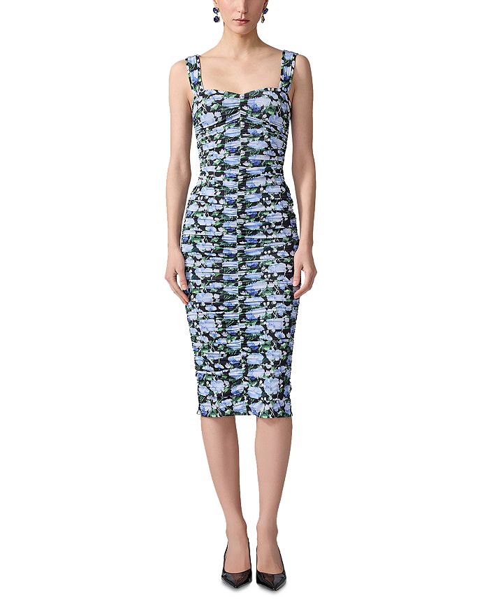 

Платье с драпировкой Carolina Herrera, синий