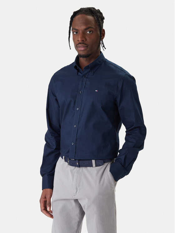 Рубашка regular fit MW0MW40529 Tommy Hilfiger, синий