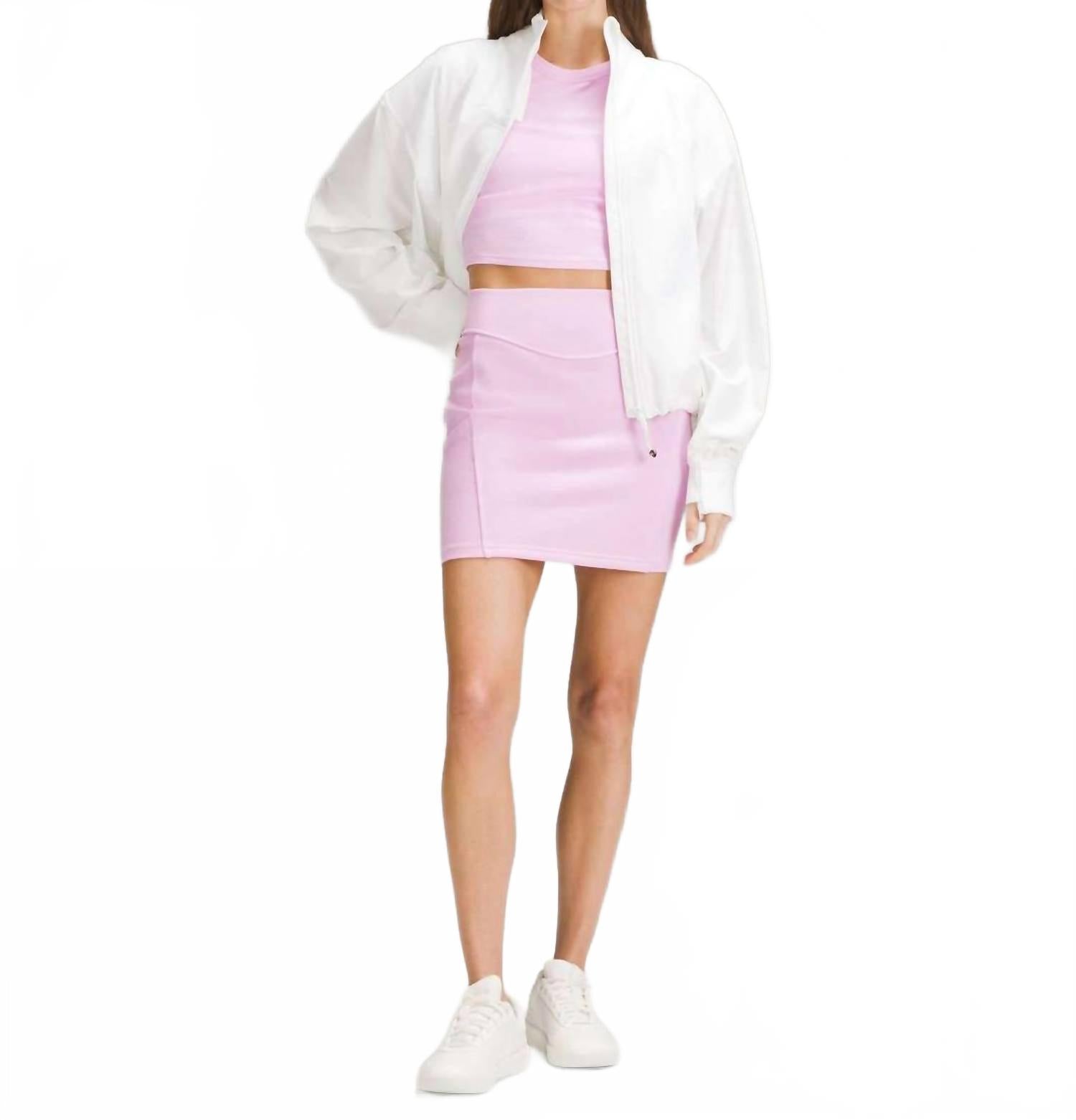 

Мини-юбка с высокой талией Scuba Pink Lululemon, Vita Pink