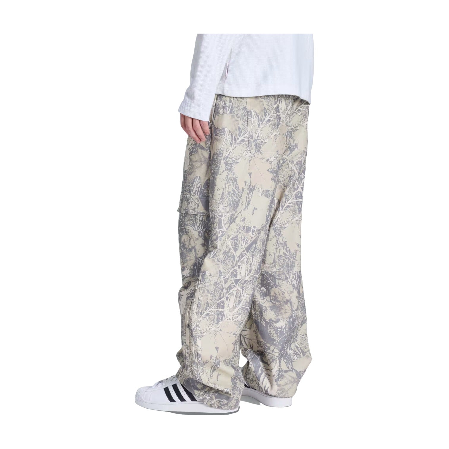 Рабочие брюки-карго Adidas Canvas Cargo Work Pants 'Putty Grey Grey Three Wonder Beige' — фото 3
