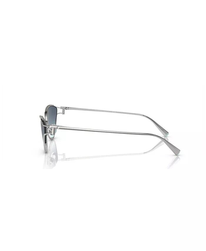 Женские солнцезащитные очки с градиентом TF3095 Tiffany & Co., серебро — фото 3
