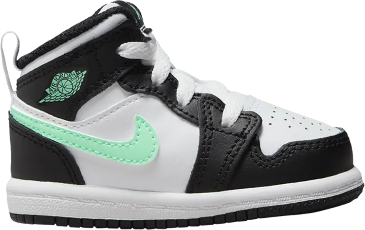 

Кроссовки Air Jordan 1 Mid TD 'Green Glow', черный