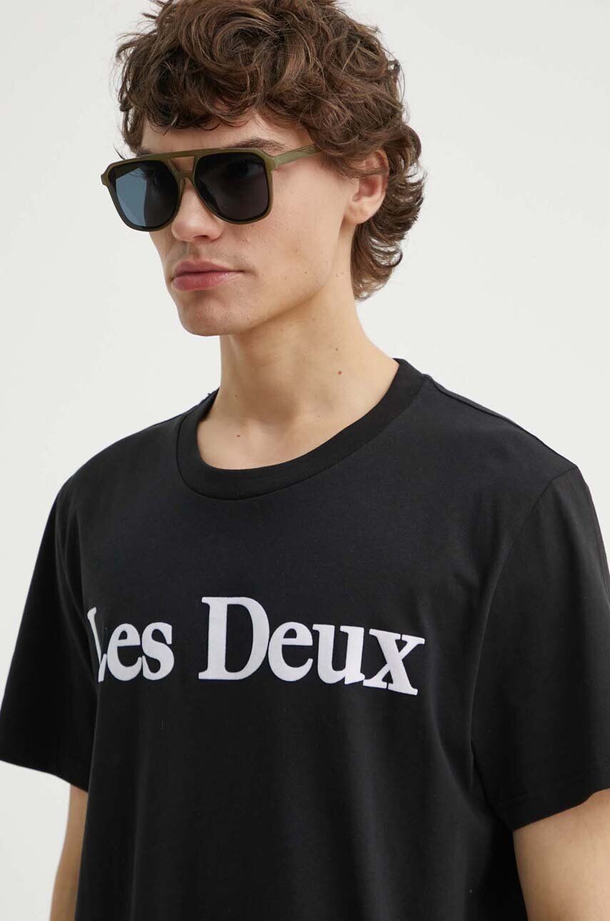 

Хлопковая футболка Les Deux, черный