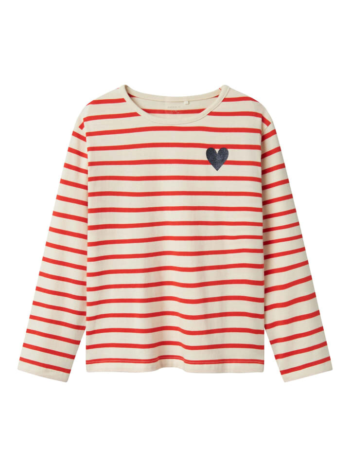 

Футболка name it Langarmshirt NKFTOVELINA LS NREG TOP PB, цвет grenadine