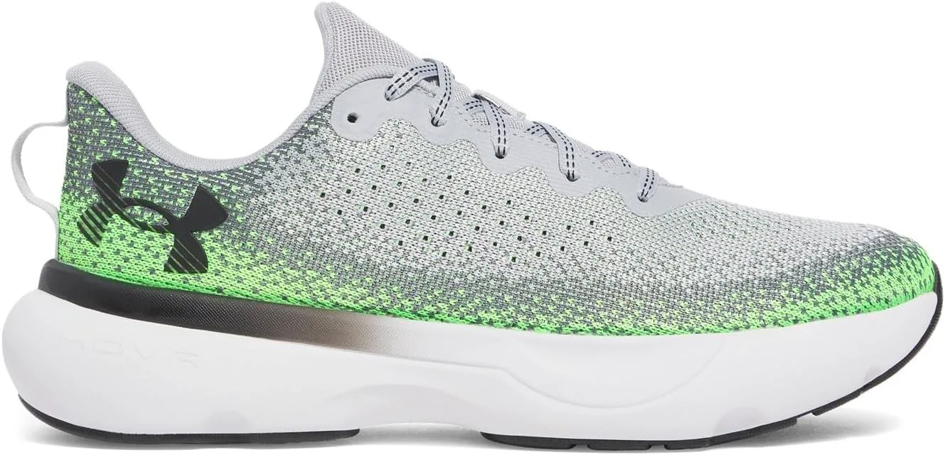 Мужские беговые кроссовки Under Armour Infinite, серый/зеленый/черный — фото 4