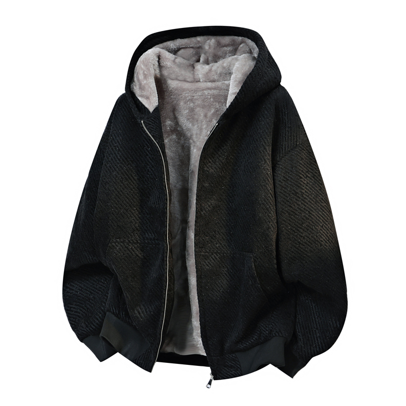 

Куртка Unisex Hooded Fleece lined Others VanCamel, черный-fleece-lined