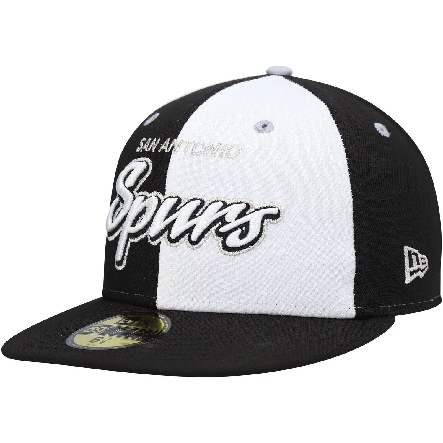 

Мужская облегающая шляпа New Era черно-белая San Antonio Spurs Griswold 59FIFTY