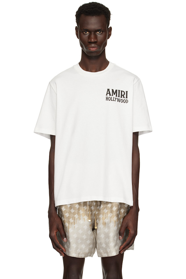 

Футболка Amiri с принтом волка в джазовом стиле Amiri, цвет ivory