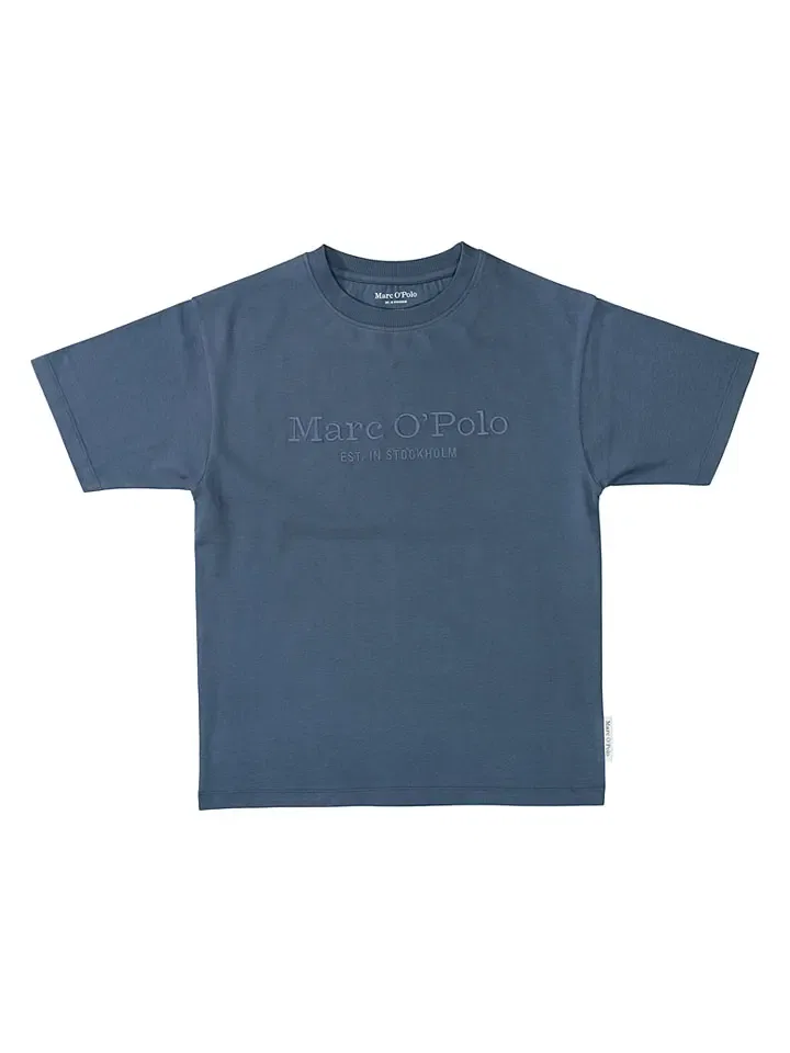 Футболка с логотипом Marc O'Polo Junior, темно-синяя