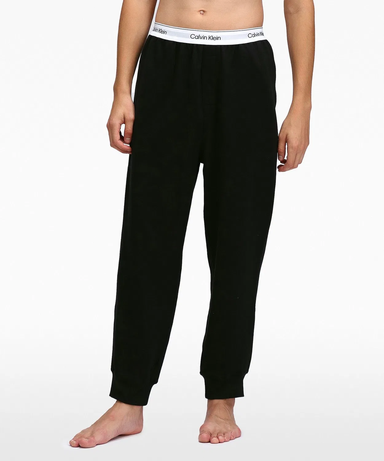 Спортивные брюки Calvin Klein Icon Cotton Stretch с логотипом, черные