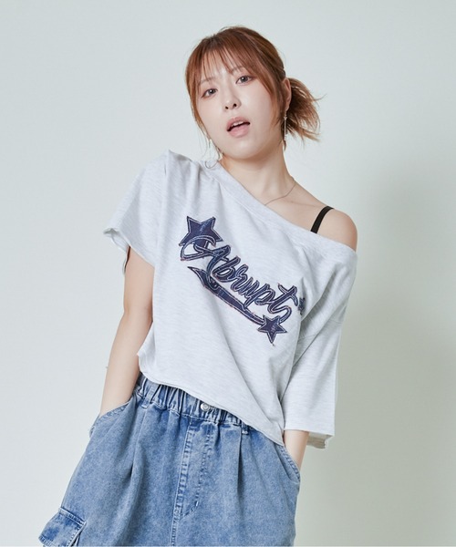 

Флисовый топ с приспущенными плечами и мини-юбка, комплект GORGE