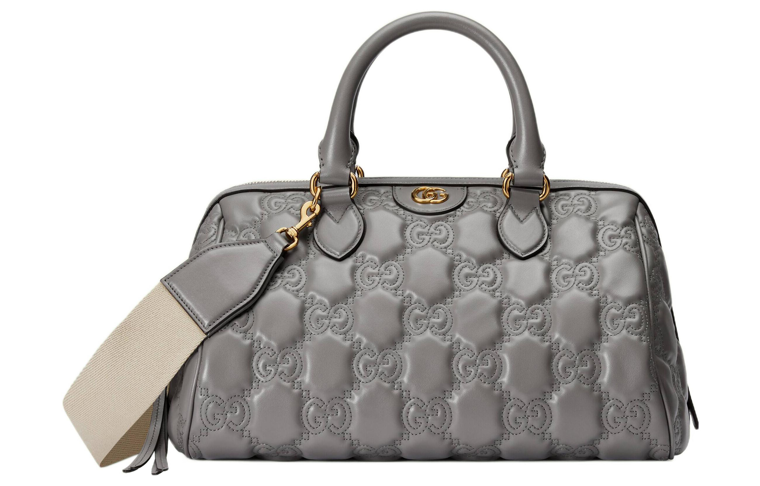 

Кожаная стеганая сумка через плечо, женская сумка-кроссбоди серого цвета GUCCI