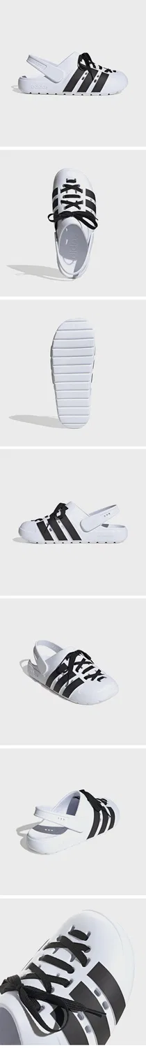 Мужские белые клоги Adidas Adilette 2.0 — фото 4