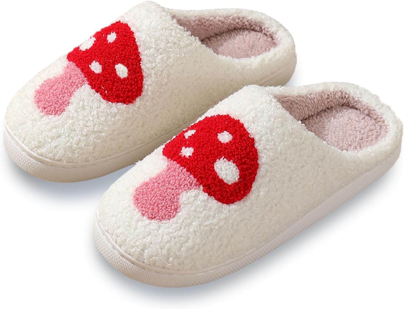 

Рождественские тапочки Titype, милые праздничные тапочки, теплые домашние тапочки для женщин и мужчин, пушистые тапочки для улицы и дома, тапочки для спальни, домашняя обувь для дам, Mushroom