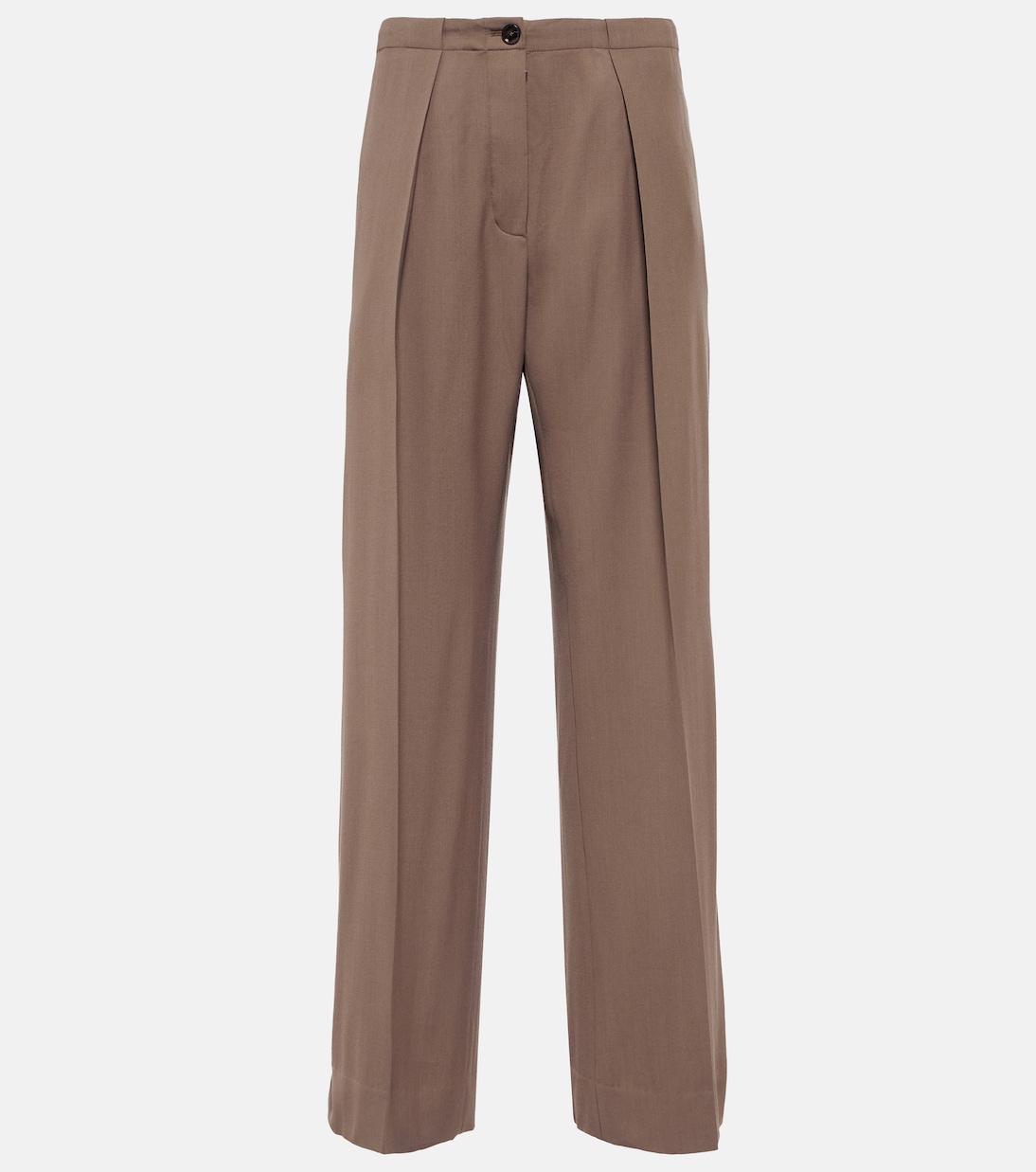 

Широкие брюки со складками Acne Studios, Taupe Grey