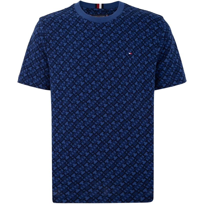Tommy Hilfiger Футболка мужская темно-синяя с принтом 0gy — фото 3