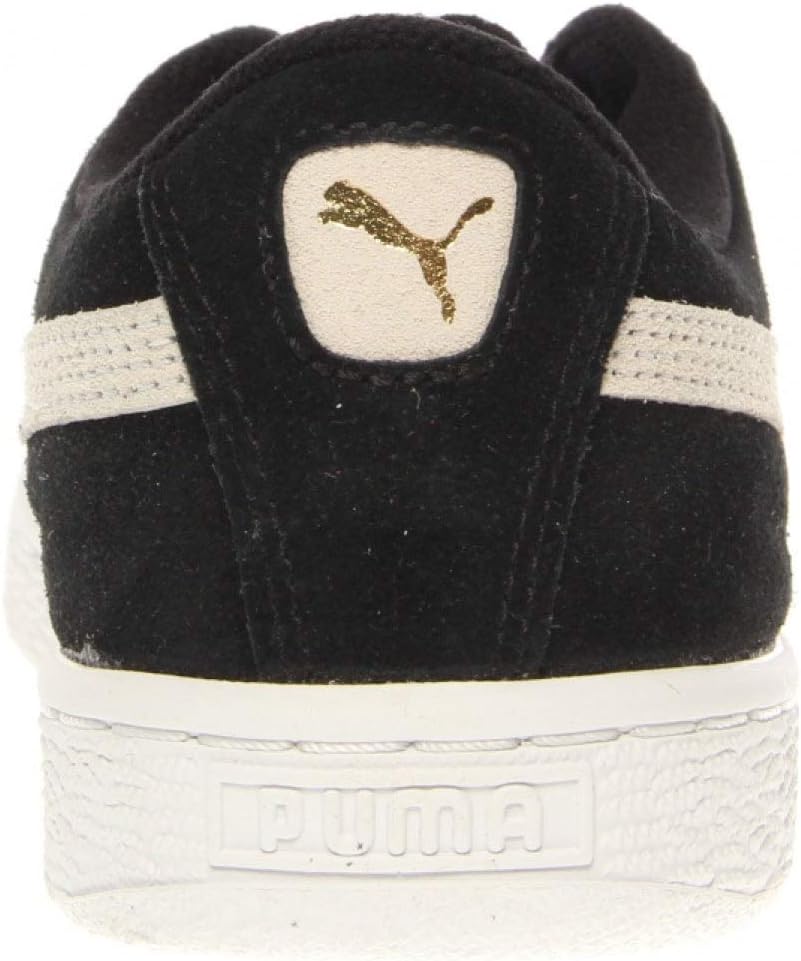 Кроссовки PUMA Suede Jr унисекс для детей, белый/черный — фото 4