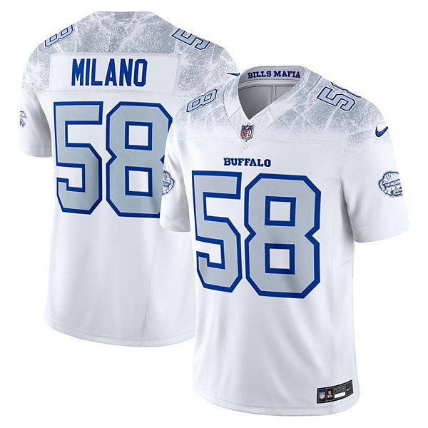 

Мужская матовая футболка Milano White Buffalo Bills 2025 Rivalries Collection Limited Nike