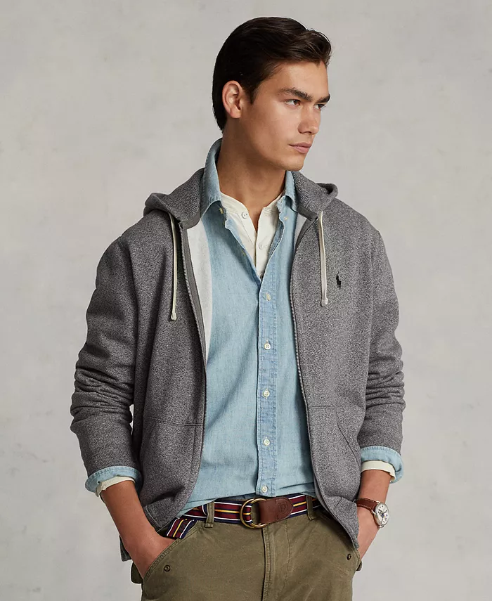 

Мужская толстовка с капюшоном Signature Fleece Polo Ralph Lauren, серый