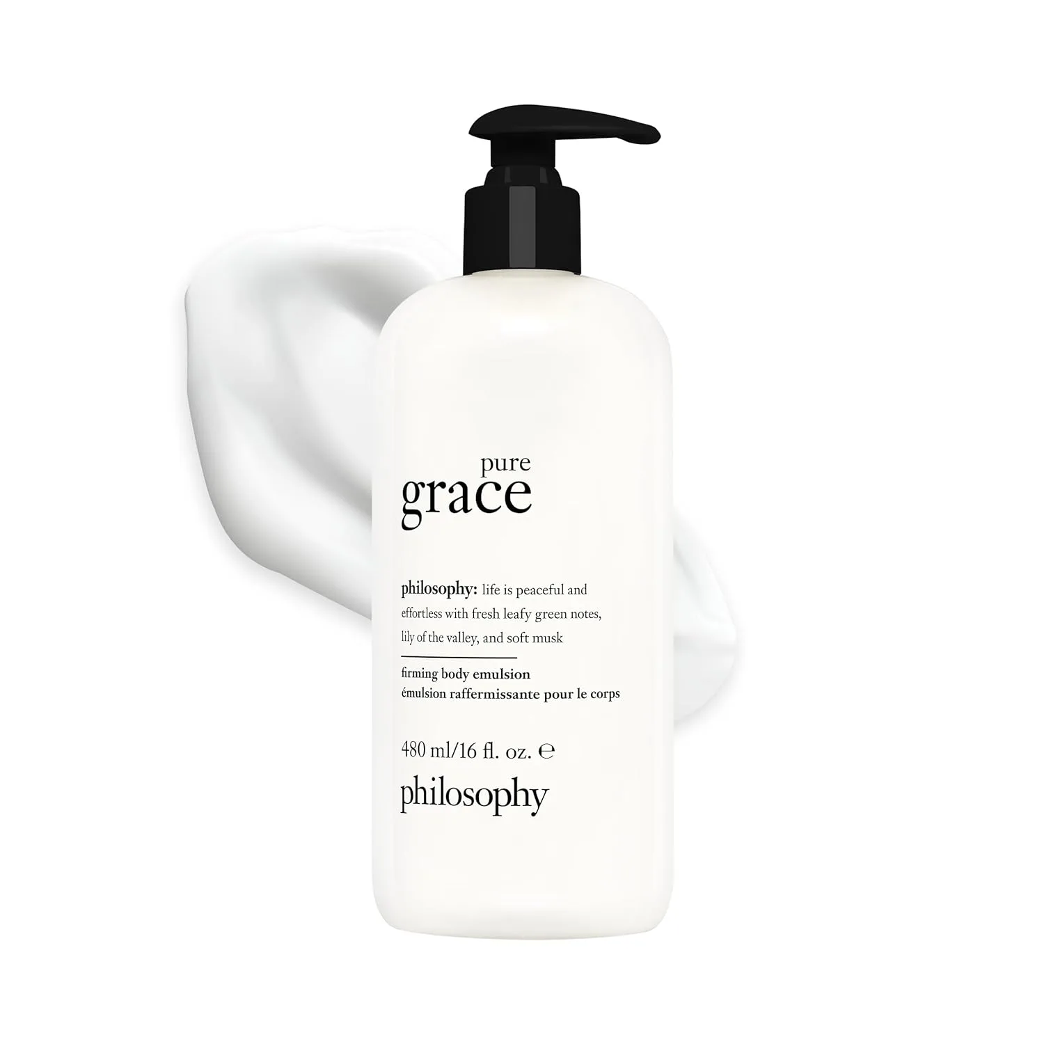 Укрепляющая эмульсия для тела Philosophy Pure Grace - роскошный ароматизированный лосьон для тела - с маслом ши и натуральными маслами для быстрого увлажнения - кожа становится мягкой и гладкой 473 мл
