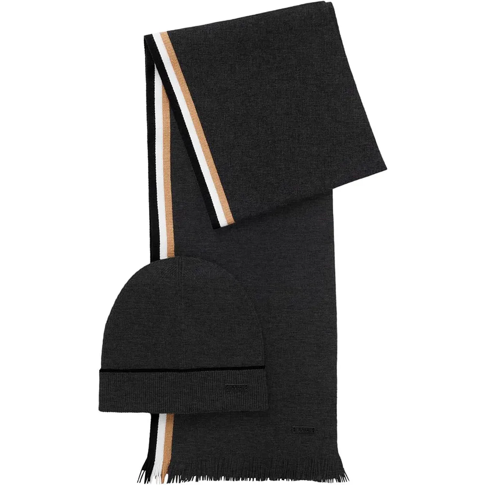 

Шарф BOSS Set Henzo 10274333, черный