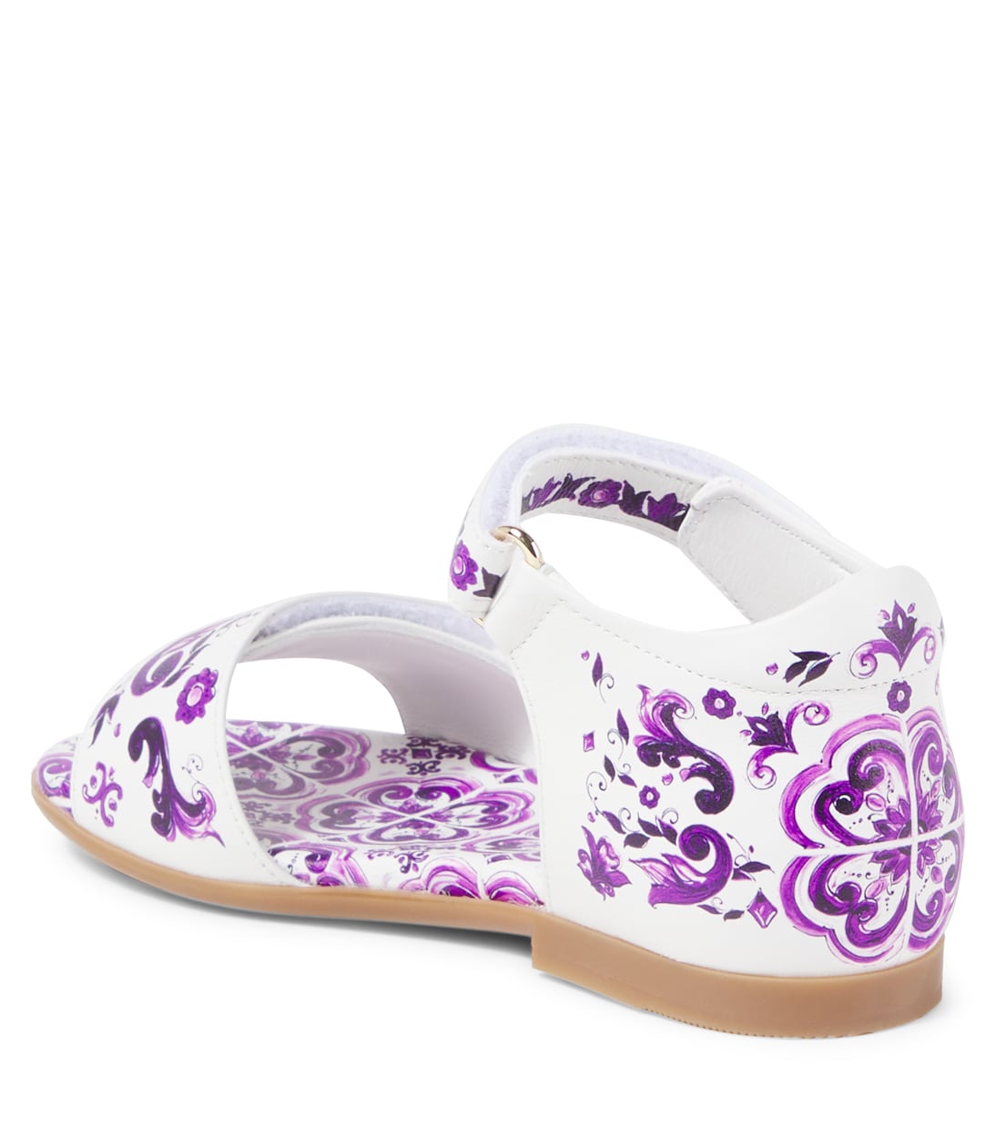 DG Majolica кожаные сандалии Dolce&Gabbana Kids, Maiolica 3 Viola — фото 3