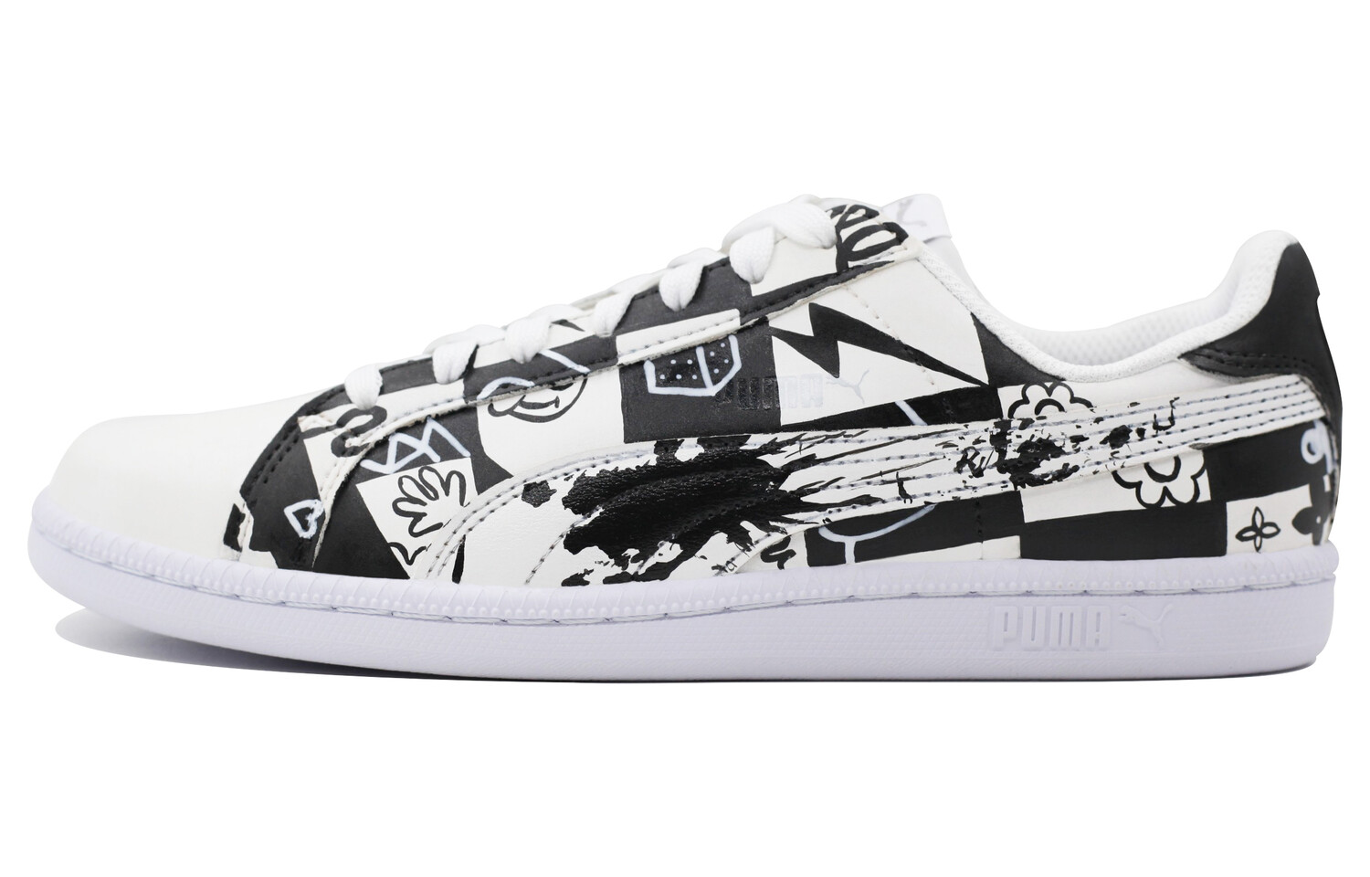 

Кроссовки Puma Smash Skateboarding Shoes Unisex Low-top Black/White, черный