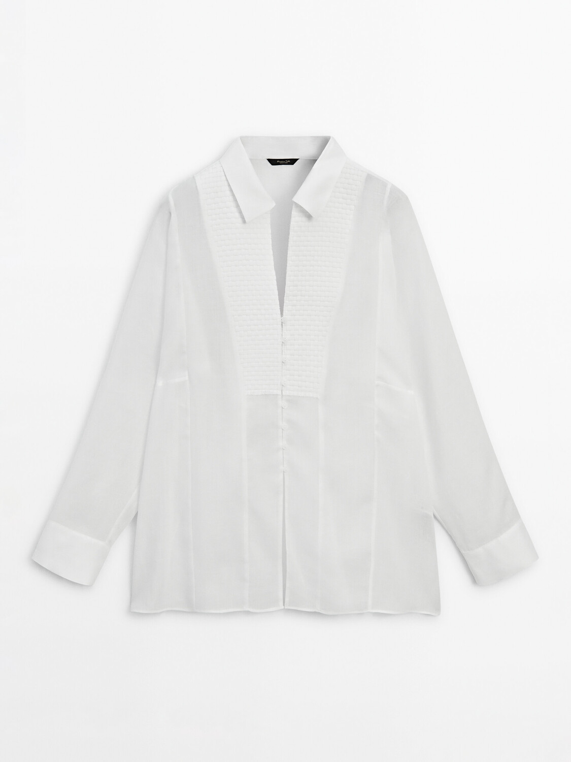 

Рубашка Massimo Dutti With Seams And Chest, белый