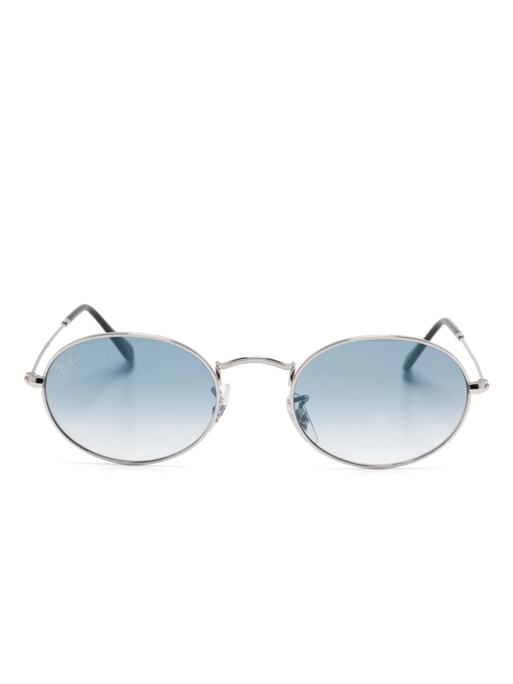 

Солнцезащитные очки в овальной оправе Ray-Ban, серебяный