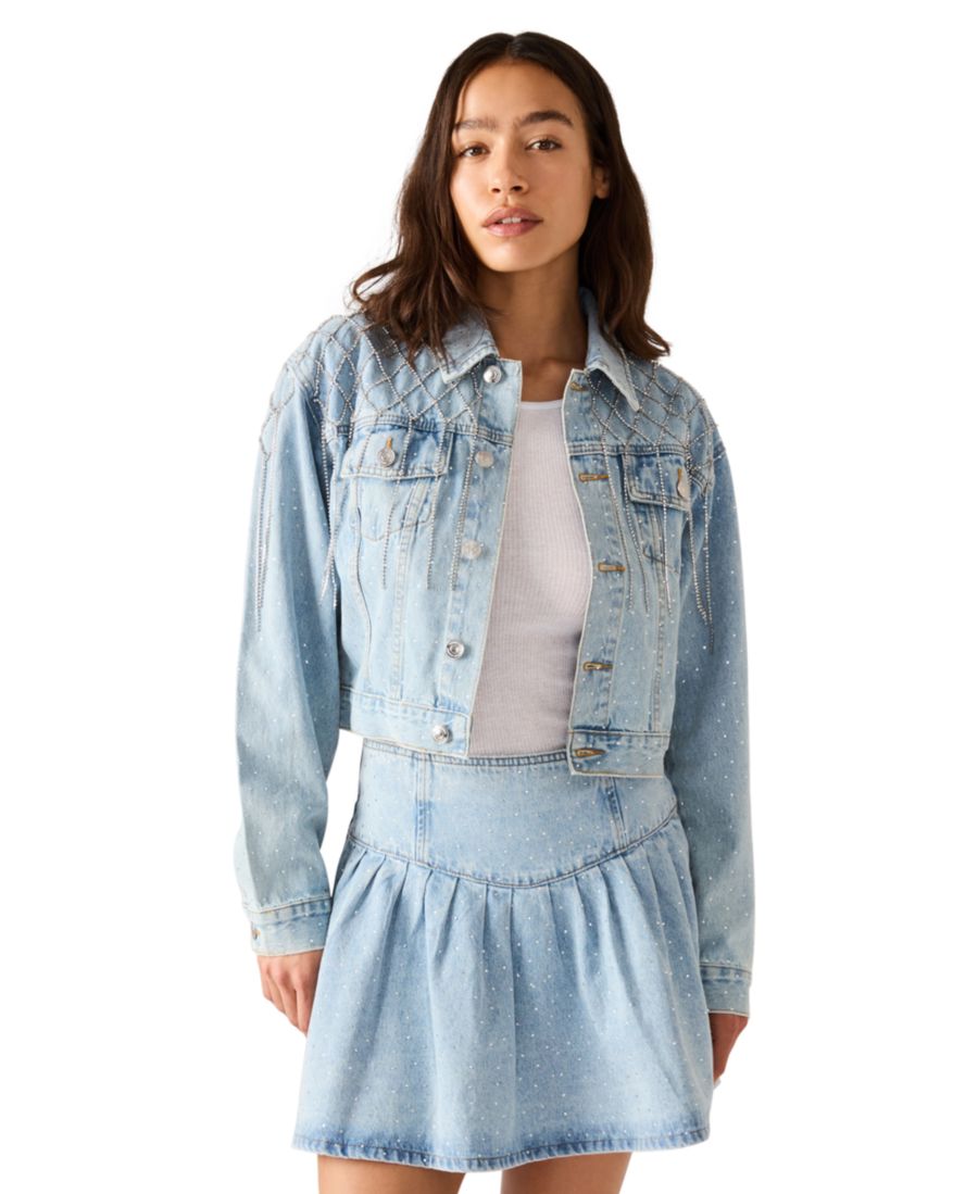 

Женская куртка Diamonde с длинными рукавами и воротником Steve Madden, Del Ray Wash