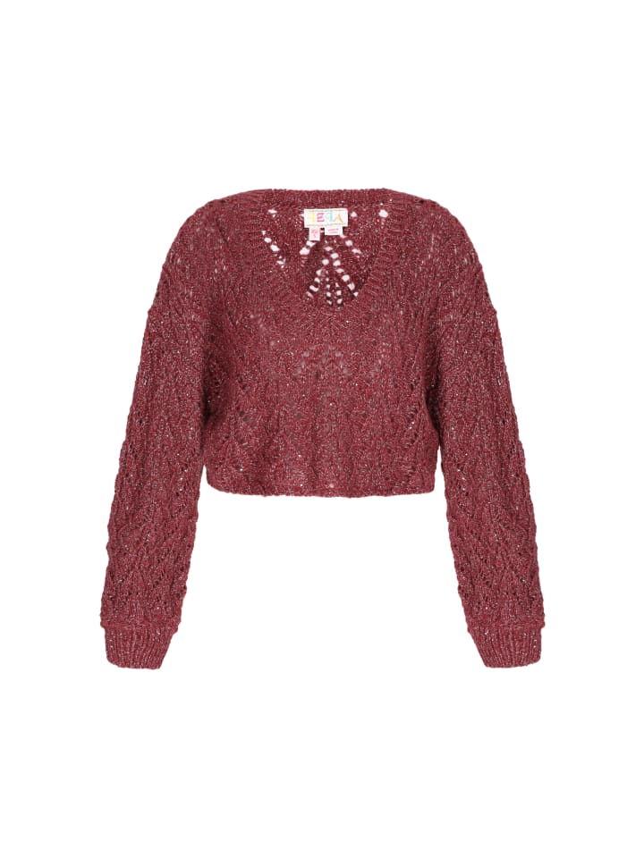 

Женский свитер бордового цвета IZIA