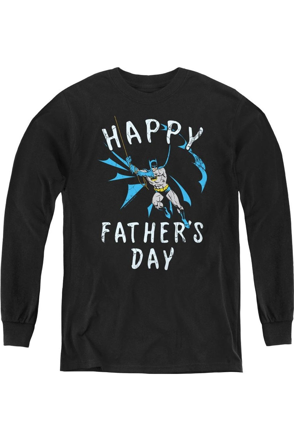 

Футболка с длинным рукавом Batman на День отца для детей Gildan, черный
