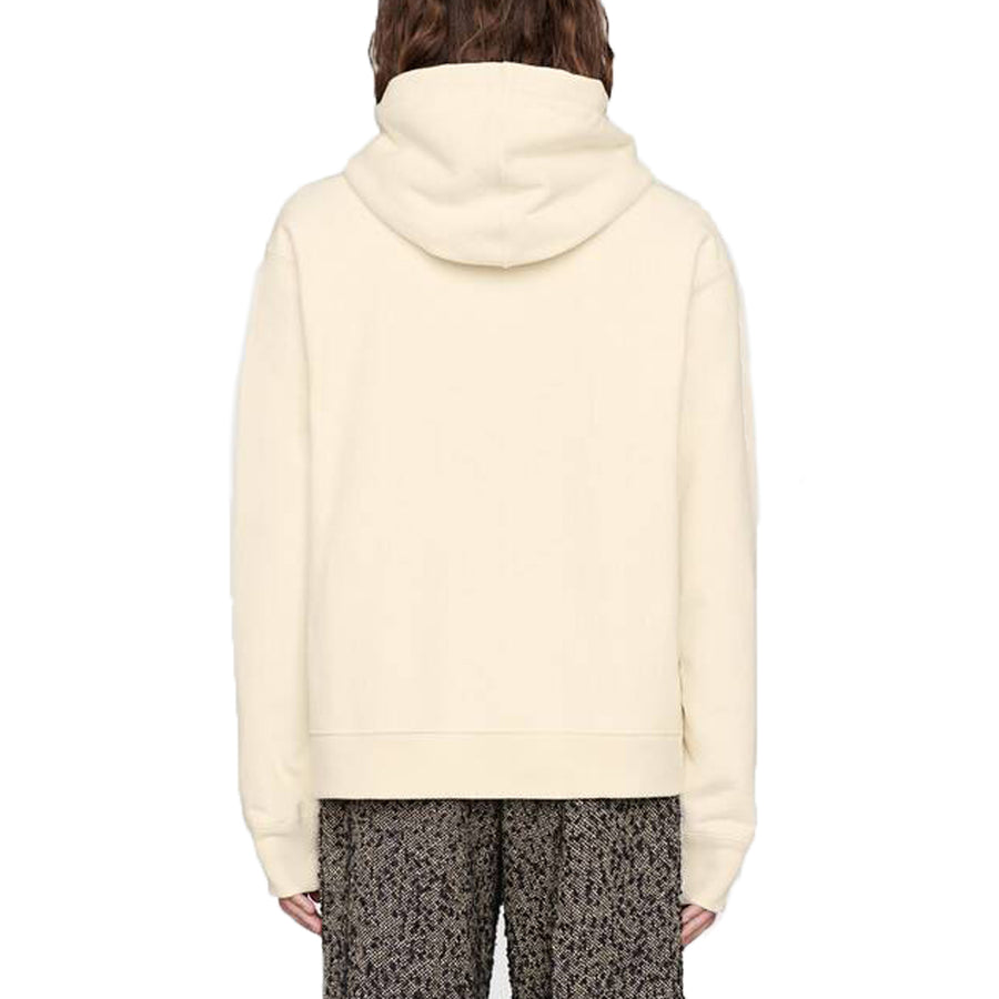 Худи Gucci x Disney Mickey Minnie Printed Logo Hooded Long-Sleeved Sweater For Men Beige, кремовый — фото 3