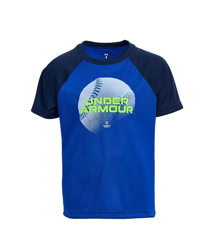 Футболка Baseball Tech Raglan с коротким рукавом Under Armour Kids, Royal