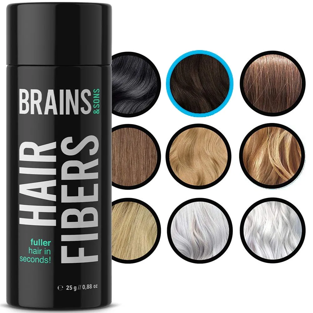 Волокна для волос Brains & Son, 25 г (темно-коричневый) Brains & Son, Dark Brown