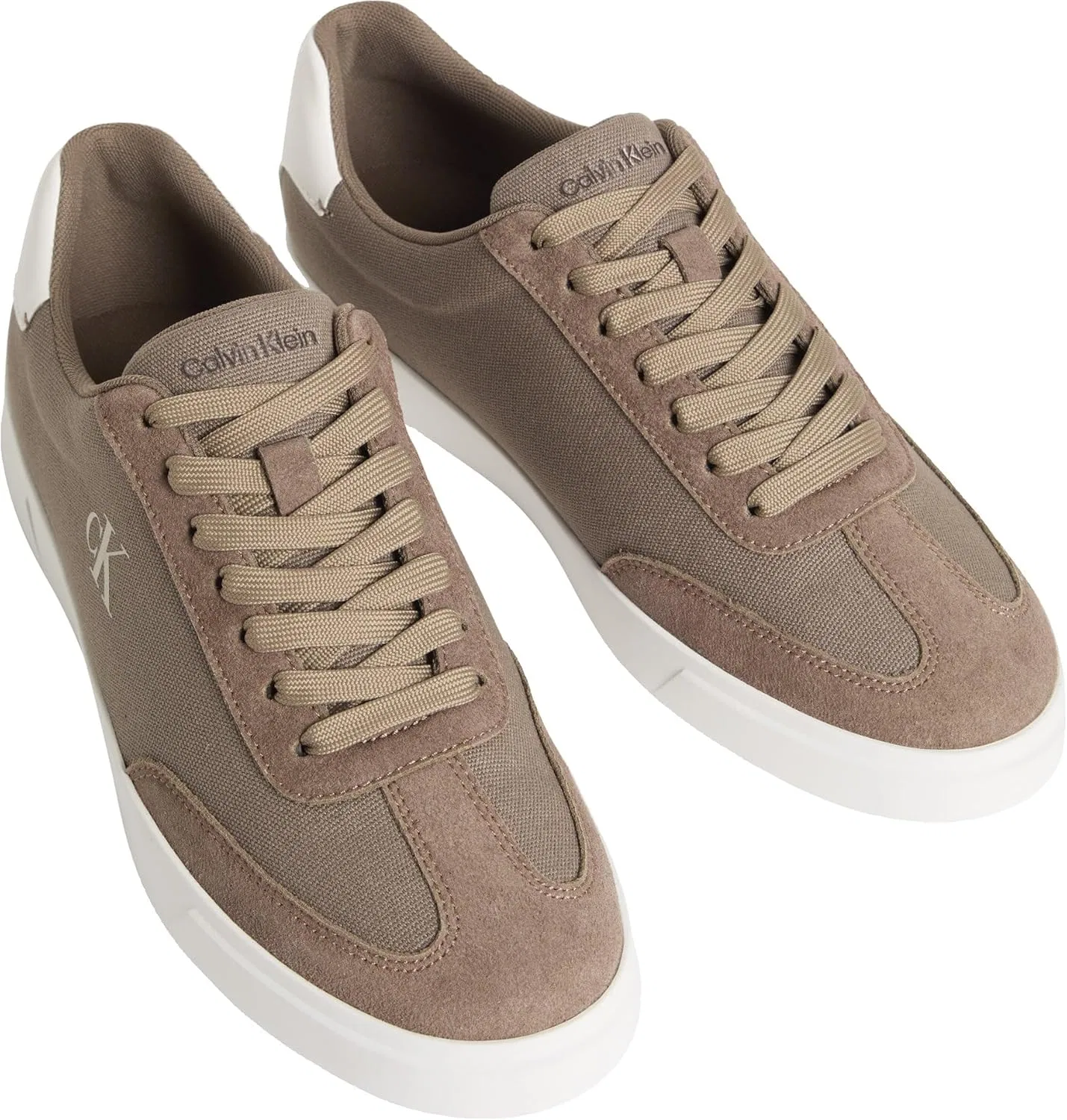 Мужские низкие кроссовки Calvin Klein Prof Cupsole CV HM0HM02236, Khaki Desert Taupe Bright White