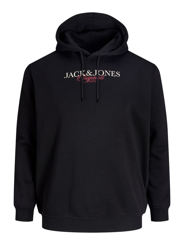 

JACK & JONES PLUS Черная толстовка