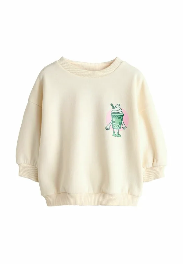 Толстовка с круглым вырезом стандартного кроя Next, Cream Matcha
